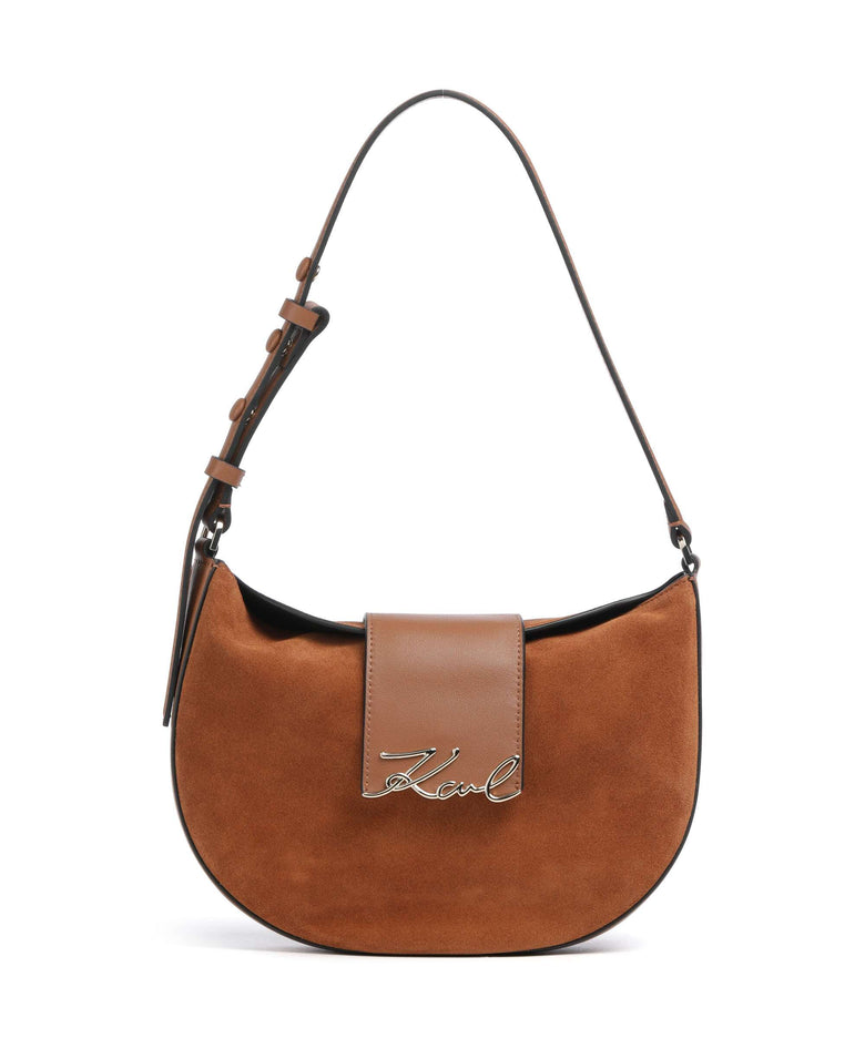 Karl Lagerfeld K/Signature Hobo bag dark tan