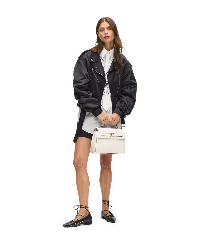 Karl Lagerfeld K/Autograph Medium Handbag off white