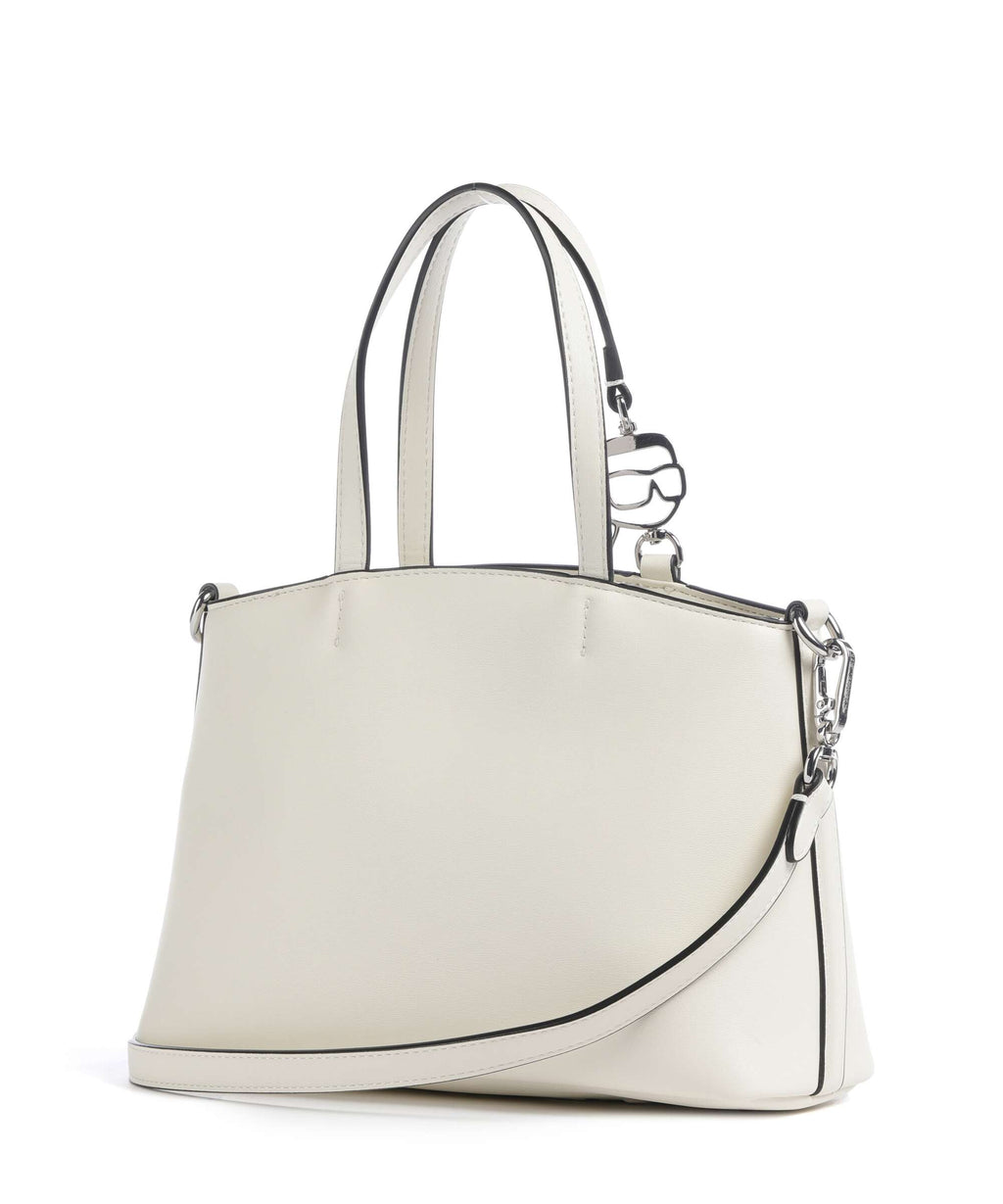 Karl Lagerfeld Ikon Smooth Handbag off white