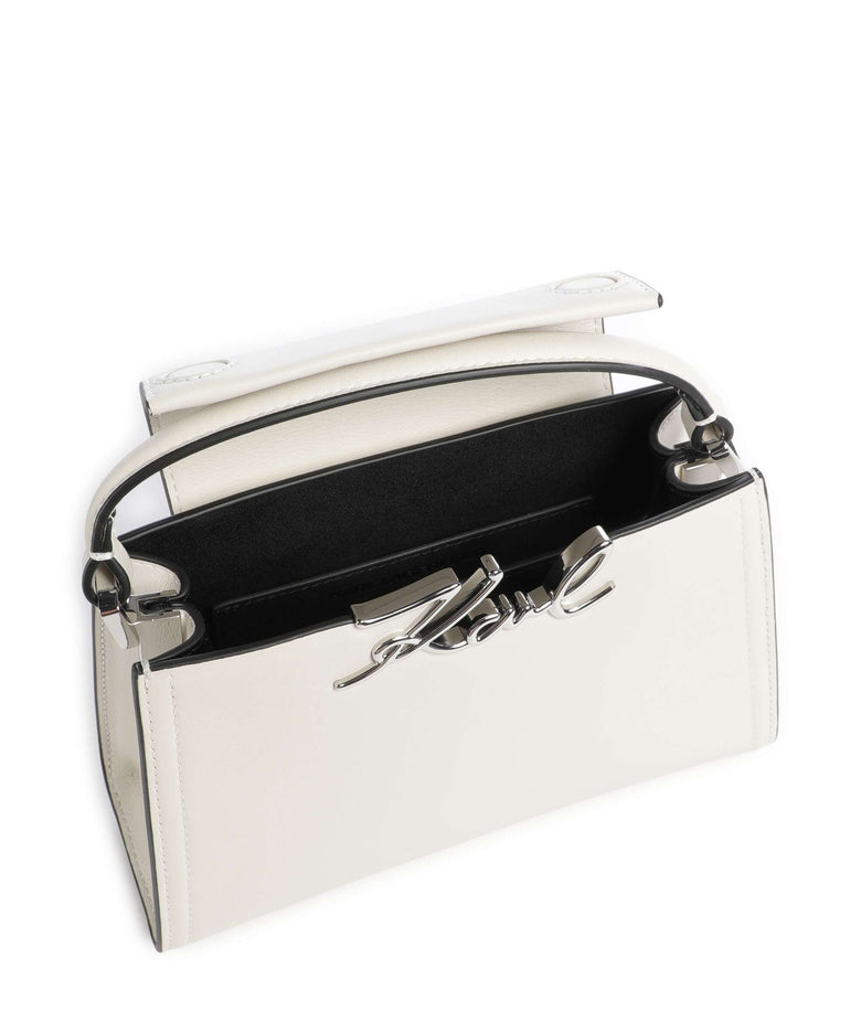 Karl Lagerfeld K/Signature Mini Handbag off white