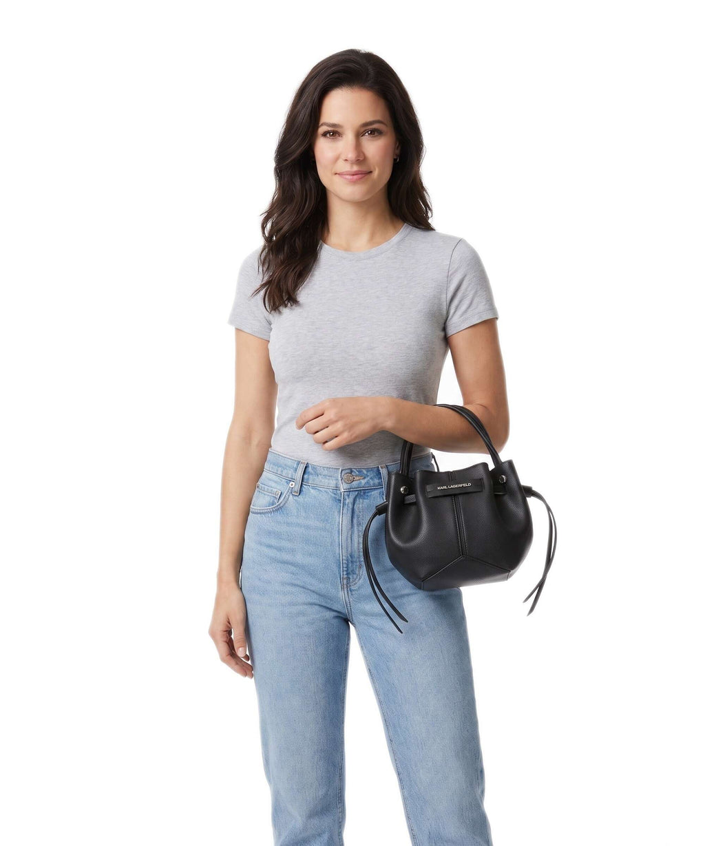 Karl Lagerfeld K/Pierced Mini Handbag black nickel