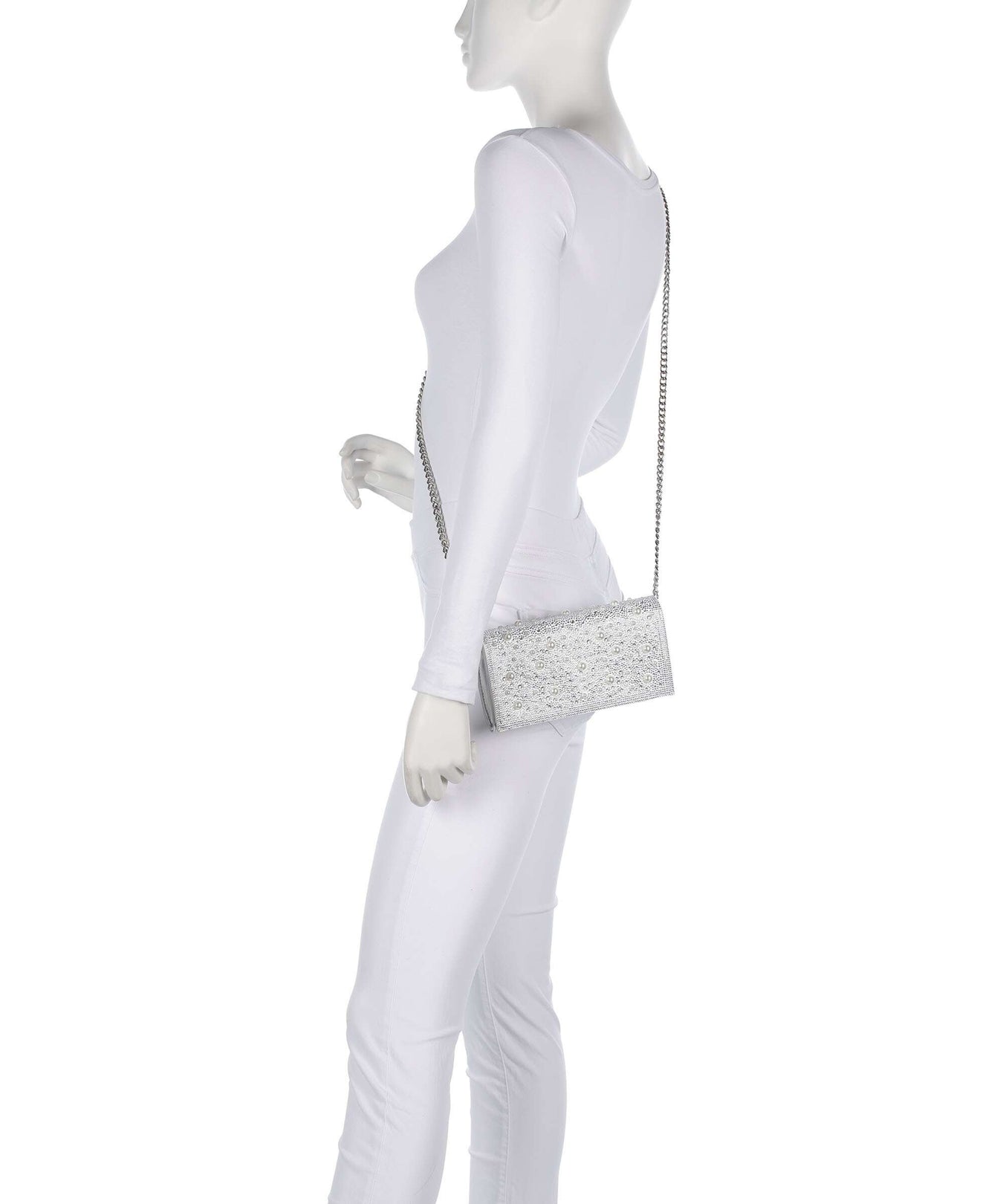 Steve Madden BFOREVER Crossbody bag silver pearl