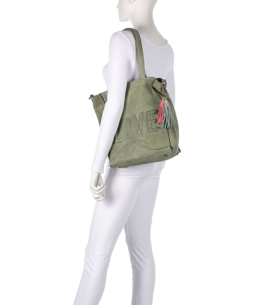 Taschendieb Wien Paoliweg 1 Tote bag green leaf