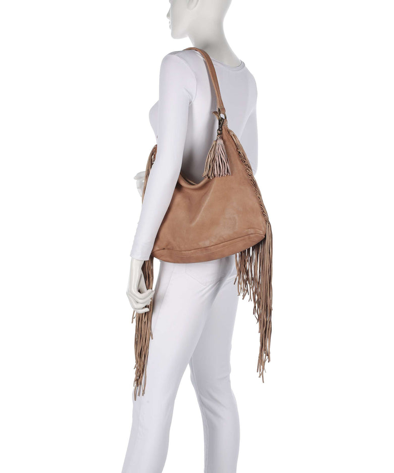 Taschendieb Wien Löwengasse 5x Hobo bag wuestensand